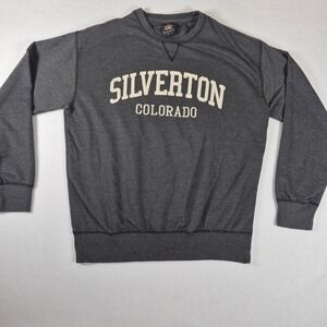 Prairie Mountain Sweatshirt‎ Mens L Gray Excellent Silverton Colorado Pullover